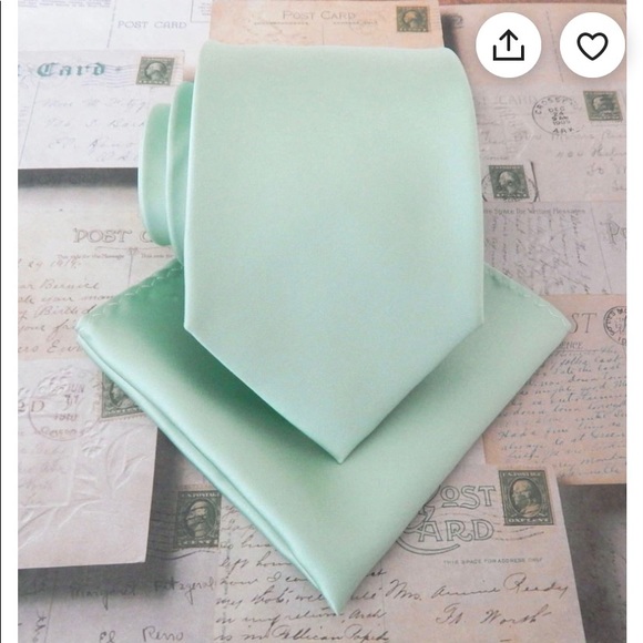 Other - Mint tie and pocket square